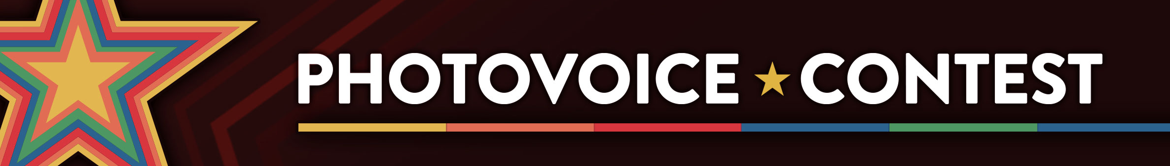 Visual with text that reads "Photovoice Contest" in Texas State branding